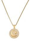 EYE CANDY LOS ANGELES STAR & MOON CZ PENDANT NECKLACE