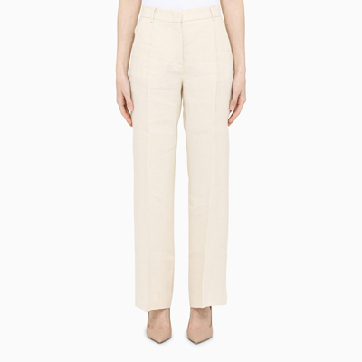 Max Mara Ivory Andreis Trousers In White