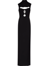 Jacquemus Women's Palmi Cutout Stretch-wool Maxi Dress In Black