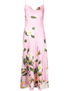 OSCAR DE LA RENTA MAGNOLIA FLORAL-PRINT SLIP DRESS