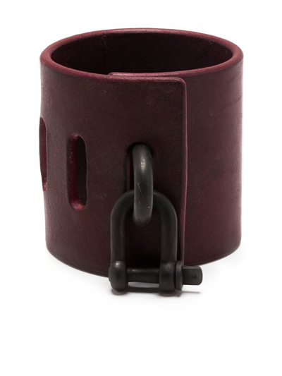 Parts Of Four Restraint Charm Leather Bracelet In Rot