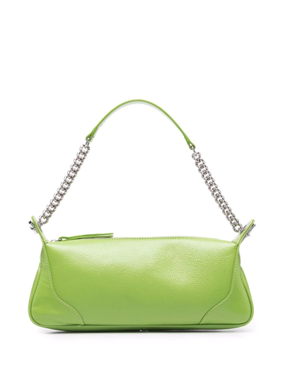 By Far Green Grained Samira Shoulder Bag In Ps Pistachio