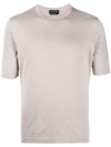 Dell'oglio Fine-knit Cotton T-shirt In Nude