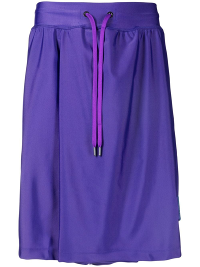 Fumito Ganryu Logo Patch Track Shorts In Violett