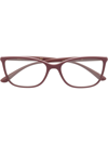 Dolce & Gabbana Rectangular-frame Glasses In Red