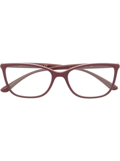 Dolce & Gabbana Rectangular-frame Glasses In Red
