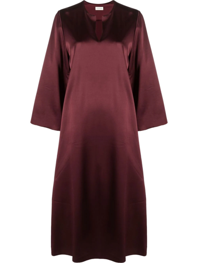 By Malene Birger Wide-sleeve Midi Dress In Rot