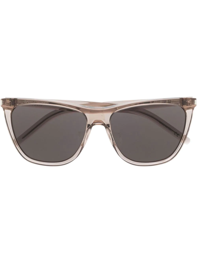 Saint Laurent Wayfarer-frame Sunglasses In Nude
