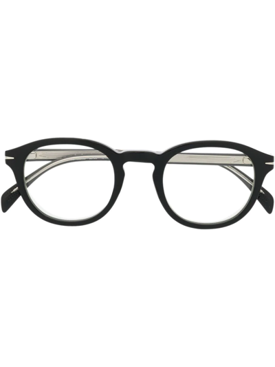 Eyewear By David Beckham Rounded-frame Glasses In Schwarz