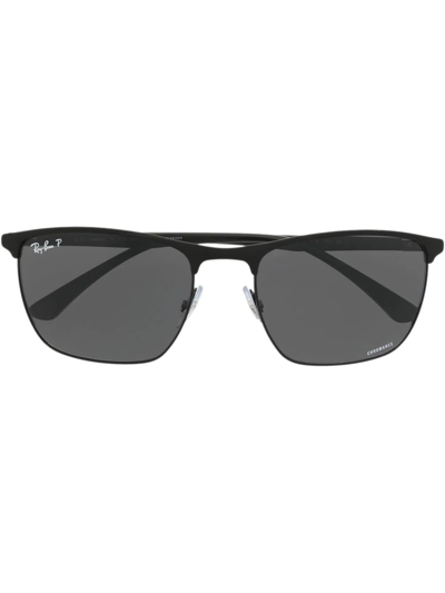 Ray Ban Chrominance Square-frame Sunglasses In Schwarz