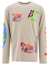 Heron Preston Os Global Collage Long-sleeve T-shirt In Beige