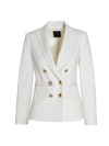 Pinko Peak-lapel Double-breasted Blazer In White