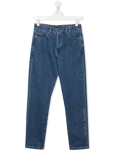 Tommy Hilfiger Junior Teen Straight-leg Jeans In Blue