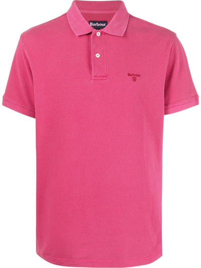 Barbour Sports Logo Polo Shirt In Pink