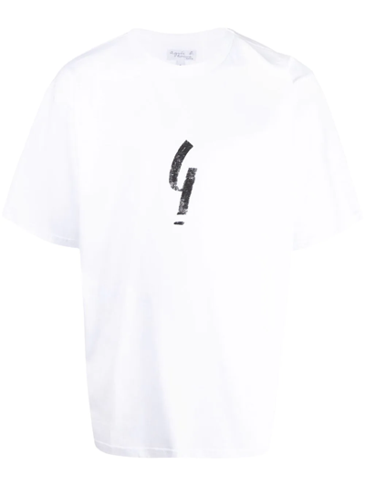 Agnès B. Chris Irony-mark T-shirt In White