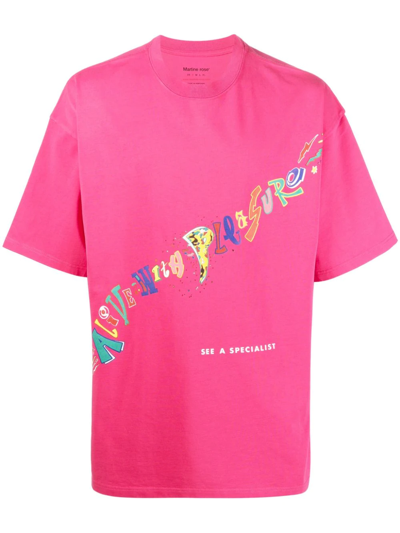 Martine Rose Slogan-print T-shirt In Pink