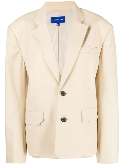 Ader Error Beige Polyester Blazer In Neutrals