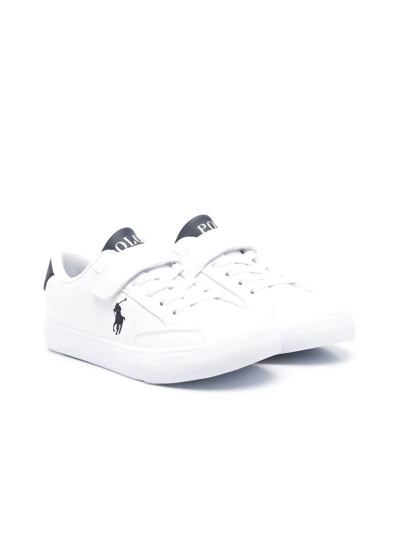 Polo Ralph Lauren Kids' Polo Poly-embroidered Low-top Trainers In White