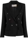 Alexandre Vauthier Double-breasted Padded-shoulder Blazer In Black