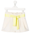 MONCLER PLEATED BOW-DETAIL SHORTS