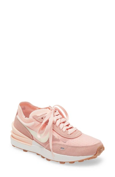 Nike Waffle One Sneaker In Coral/ Cashmere/ Deep Royal