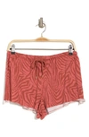 Honeydew French Terry Lounge Shorts In Sedona Zebra