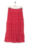 Max Studio Textured Midi Skirt In Brick