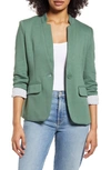 GIBSONLOOK GIBSONLOOK INVERTED NOTCH COLLAR COTTON BLEND KNIT BLAZER