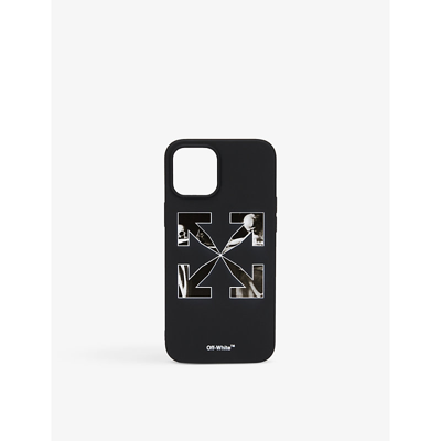 Off-white Graphic-print Rubber Iphone 12 Pro Max Case In Black White
