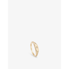 Astley Clarke Celestial Orbit 18ct Yellow Gold-plated Vermeil Sterling Silver And White Sapphire Signet Ring In Yellow Gold Vermeil
