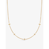 Astley Clarke Celestial Station 18ct Yellow Gold-plated Vermeil Sterling Silver And White Sapphire Necklace In Yellow Gold Vermeil