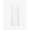 Eberjey The Mademoiselle Lace-trimmed Stretch-tencel™ Modal Chemise In White