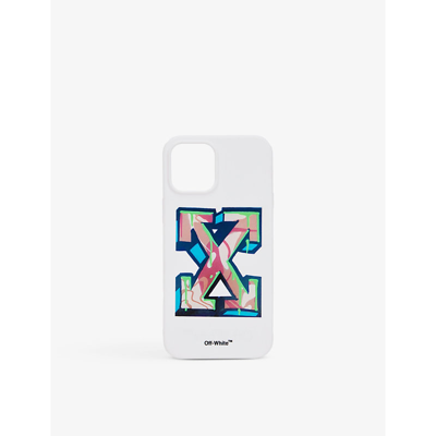 Off-white Logo-print Rubber Iphone Pro Max Phone Case In White Multi