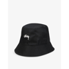 Stussy Black Stock Bucket Hat In Black