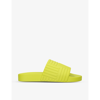 Bottega Veneta Womens Lime Carpet Grooved Rubber Sliders In Lime