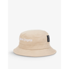 PALM ANGELS LOGO-EMBROIDERED COTTON-CANVAS BUCKET HAT