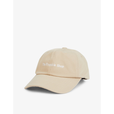 The Frankie Shop Logo-embroidered Cotton-twill Baseball Cap In Sand