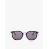Paige Ey301305 Adam Rectangular Bio Acetate And Recycled-steel Sunglasses In Black