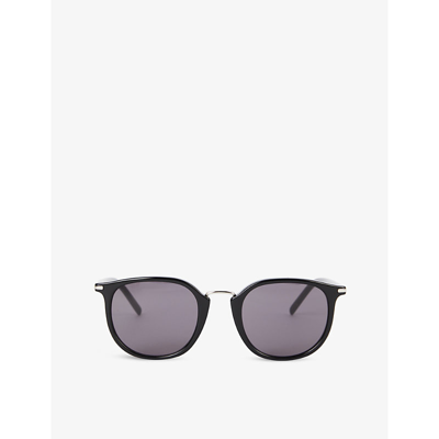 Paige Ey301305 Adam Rectangular Bio Acetate And Recycled-steel Sunglasses In Black