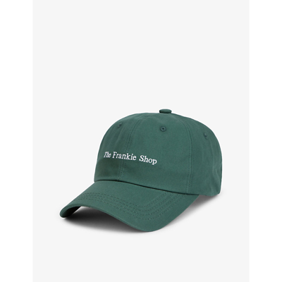 The Frankie Shop Logo-embroidered Cotton-twill Baseball Cap In Green