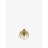 GUCCI BEE-MOTIF BRASS AND CRYSTAL BROOCH