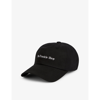 THE FRANKIE SHOP THE FRANKIE SHOP WOMEN'S BLACK LOGO-EMBROIDERED COTTON-TWILL BASEBALL CAP,50646402