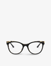 Prada Pr 05wv Round-frame Acetate Optical Glasses In Black
