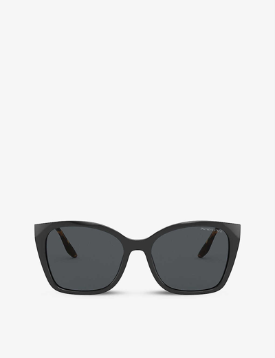 Prada Pr 12xs Cat-eye Frame Acetate Sunglasses In Black