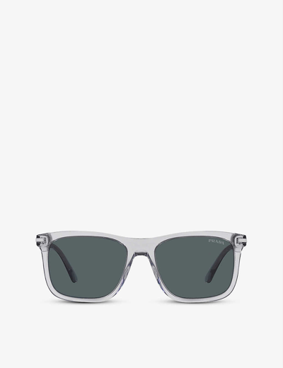 Prada Pr 18ws Square-frame Acetate Sunglasses In Grey
