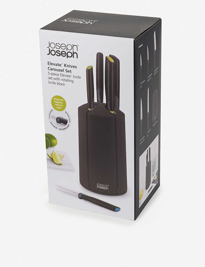 Joseph Joseph Elevate™ Knives 5-piece Carousel Set In Black And White