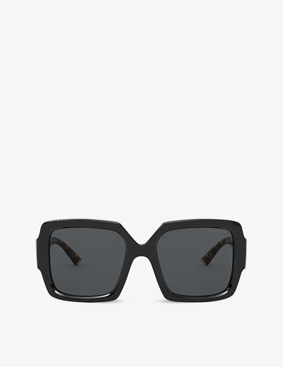 Prada Womens Black Pr 21xs Rectangle-frame Acetate Sunglasses