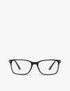 Prada Pr 14wv Rectangle-frame Eyeglasses In Black