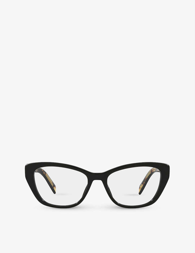 Prada Womens Black Pr 19wv Cat Eye-frame Acetate Optical Glasses