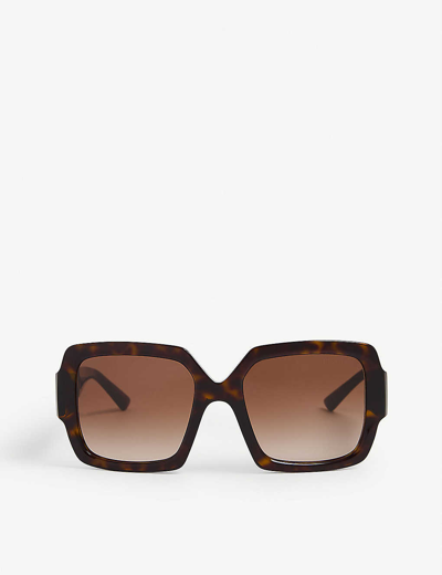 Prada Pr 21xs Rectangle-frame Acetate Sunglasses In Brown